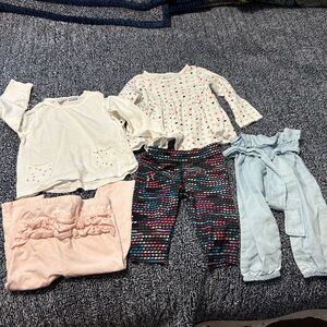 Bundle (5) coordinates 18 mo girl - White, Pink, Blue